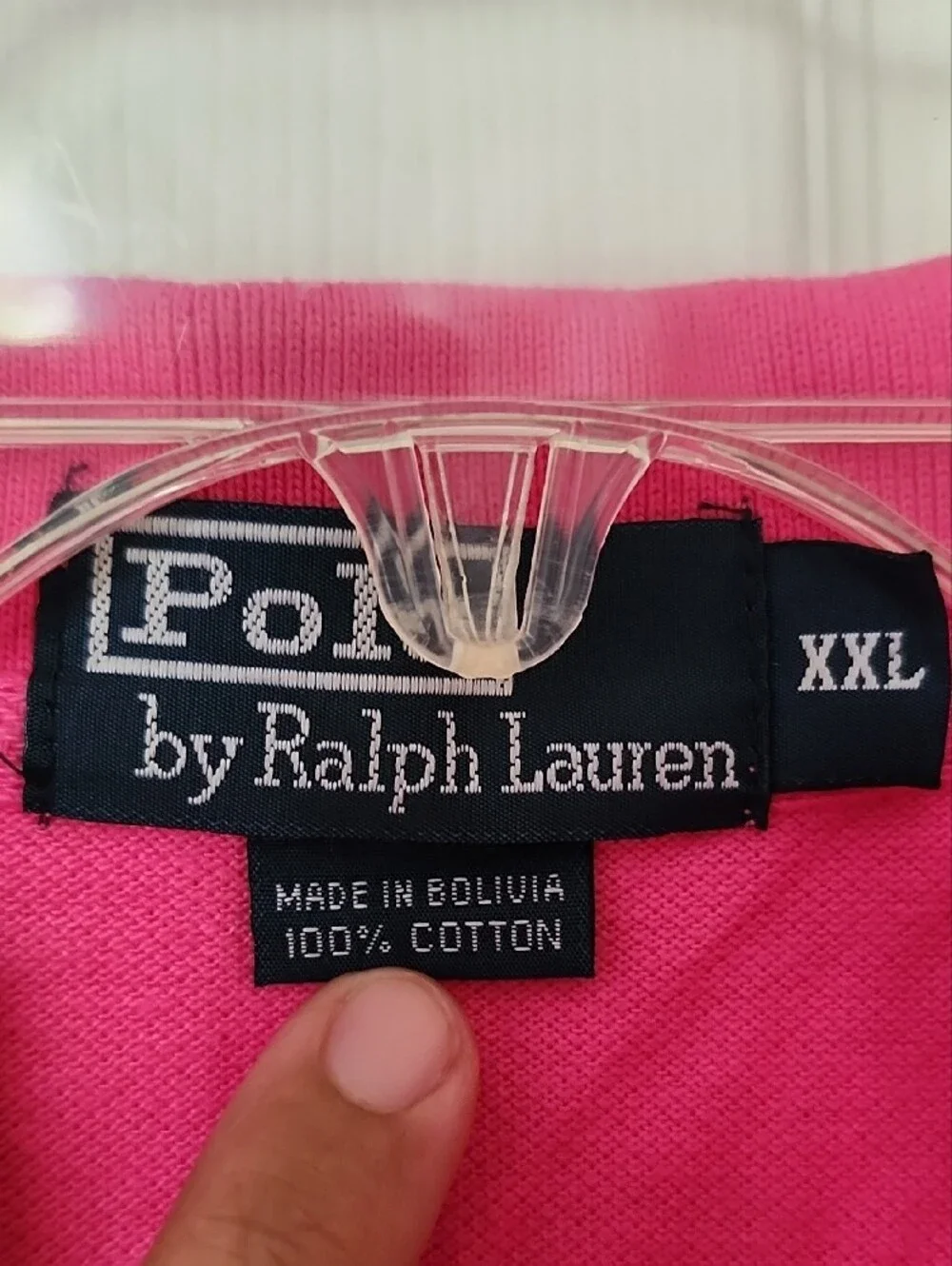Ralph Lauren Pink Polo with Gold Sleeve '3' Patch